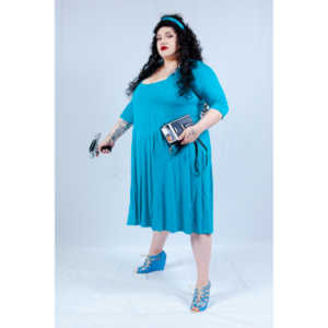 Dorian cosplaying as Deanna Troi from Star trek TNG.